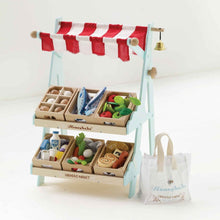 Load image into Gallery viewer, Le Toy Van Wooden Market Stall &amp; Fruit Play Food Crate
