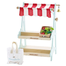 Load image into Gallery viewer, Le Toy Van Wooden Market Stall &amp; Fruit Play Food Crate
