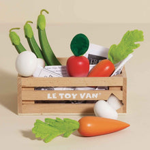 Load image into Gallery viewer, Le Toy Van Wooden Market Crate - Harvest Vegetables
