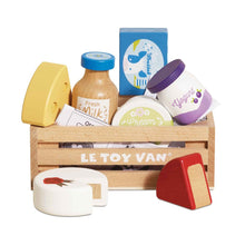 Load image into Gallery viewer, Le Toy Van Wooden Market Crate - Cheese &amp; Dairy
