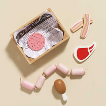 Load image into Gallery viewer, Le Toy Van Wooden Market Crate - Butchers Meat
