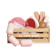 Load image into Gallery viewer, Le Toy Van Wooden Market Crate - Butchers Meat
