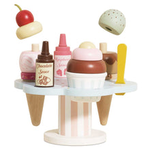 Load image into Gallery viewer, Le Toy Van Wooden Ice Cream Stand &amp; Toppings
