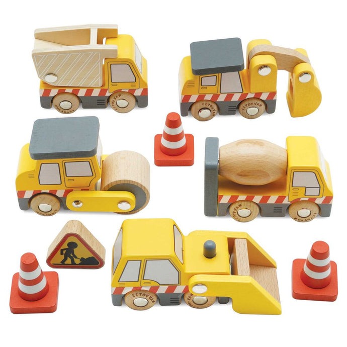 Le Toy Van Wooden Construction Vehicles