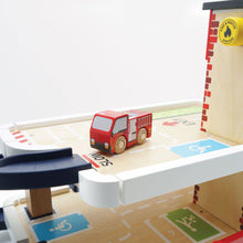 Load image into Gallery viewer, Le Toy Van Fire &amp; Rescue Wooden Garage
