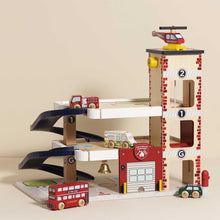 Load image into Gallery viewer, Le Toy Van Fire &amp; Rescue Wooden Garage
