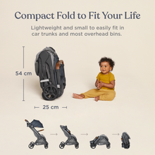 Load image into Gallery viewer, Ergobaby Metro+ Deluxe Compact City Stroller - London Grey
