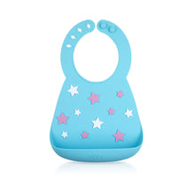 Load image into Gallery viewer, Nuby 3D Silicone Bib - Small Stars
