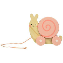 Load image into Gallery viewer, Pearhead Snail Wooden Pull Toy
