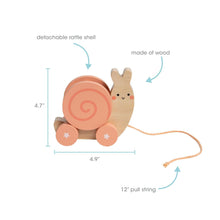 Load image into Gallery viewer, Pearhead Snail Wooden Pull Toy
