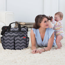 Load image into Gallery viewer, Skip Hop Duo Signature Nappy Bag - Tonal Chevron
