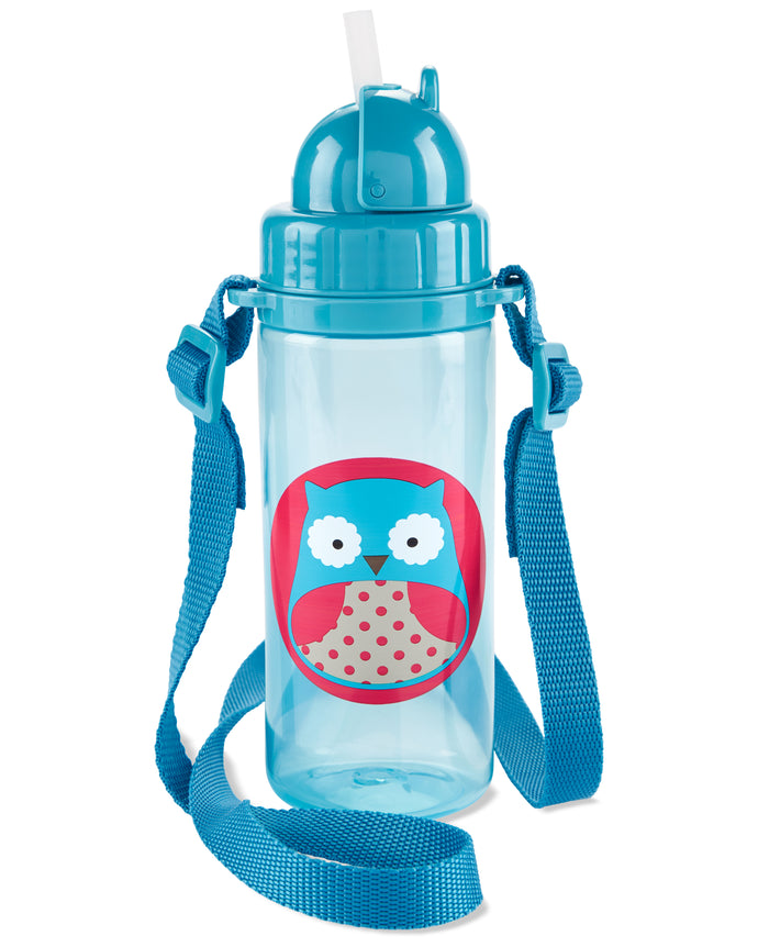 Skip Hop Zoo PP Straw Bottle (Long Strap) - Owl