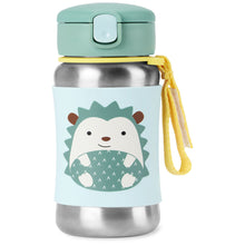 Load image into Gallery viewer, Skip Hop Zoo Stainless Steel Straw Bottle - Hedgehog
