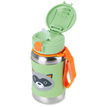 Load image into Gallery viewer, Skip Hop Zoo Stainless Steel Straw Bottle - Raccoon
