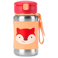 Load image into Gallery viewer, Skip Hop Zoo Stainless Steel Straw Bottle - Fox

