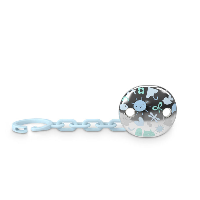 Suavinex Memories Jewel Chain Soother Clip - Blue