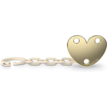 Load image into Gallery viewer, Suavinex Jewel Chain Soother Clip Heart - Spread Joy Golden
