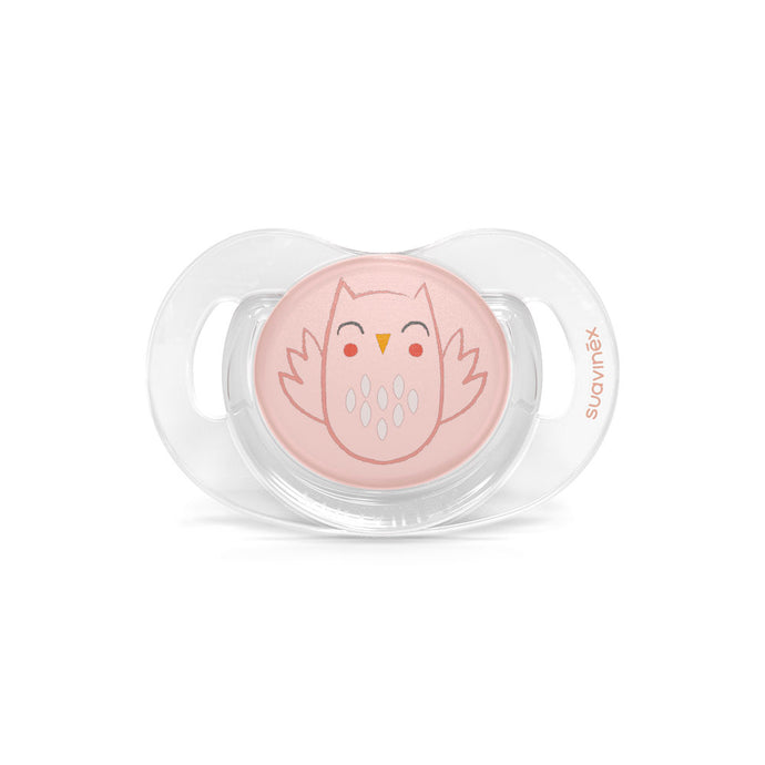 Suavinex Premium Soother with SX Pro Physiological Silicone Teat 0-6M - Bonhomia Owl Pink