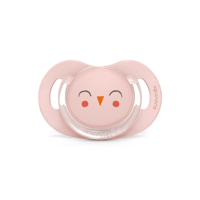 Suavinex Premium Soother with SX Pro Physiological Silicone Teat 6-18M - Bonhomia Owl Pink
