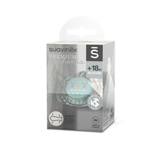 Load image into Gallery viewer, Suavinex Premium Soother with SX Pro Physiological Silicone Teat 18M+ - Bonhomia Feather Green
