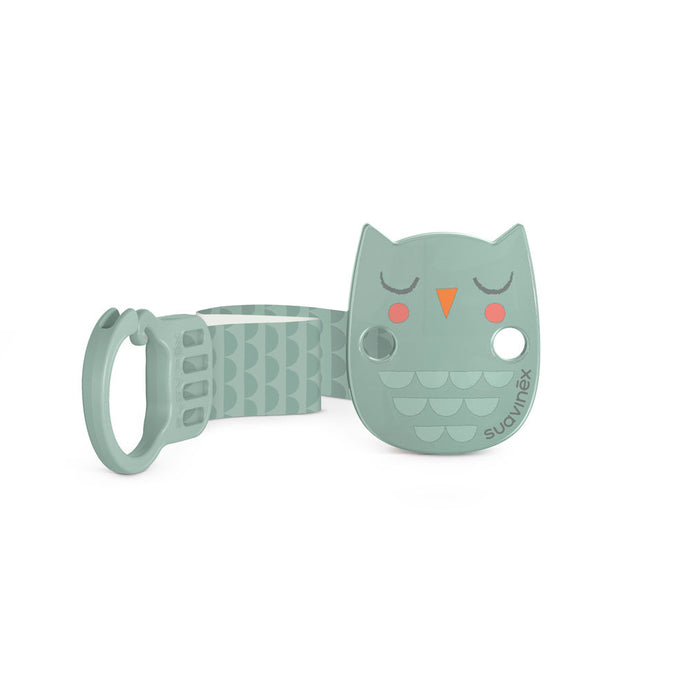 Suavinex Soother Clip with Ribbon - Bonhomia Owl Green