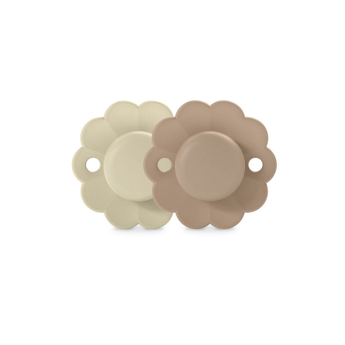 Suavinex Wonder SX Pro Soother 6-18 Months 2 Pack - Whitecap Grey/Raw Umber