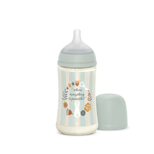 Load image into Gallery viewer, Suavinex Wonderland Baby Bottle SX Pro 270ml Medium Flow 3+ Months - Strips Blue Turquoise
