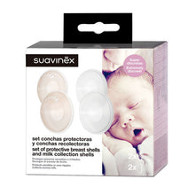 Load image into Gallery viewer, Suavinex Set of Protective Breast Shells and Milk Collection Shells x 2

