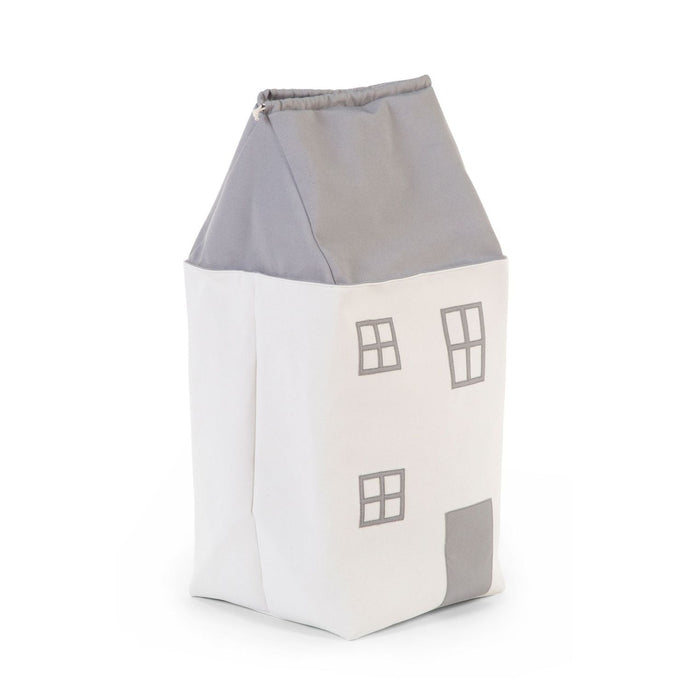 Childhome Toy Box House - Polyester - Grey Off White