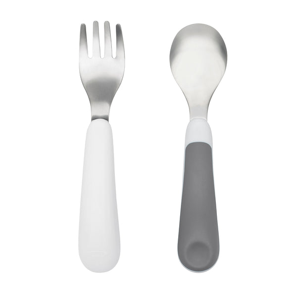 OXO Tot Fork & Spoon Set - Grey