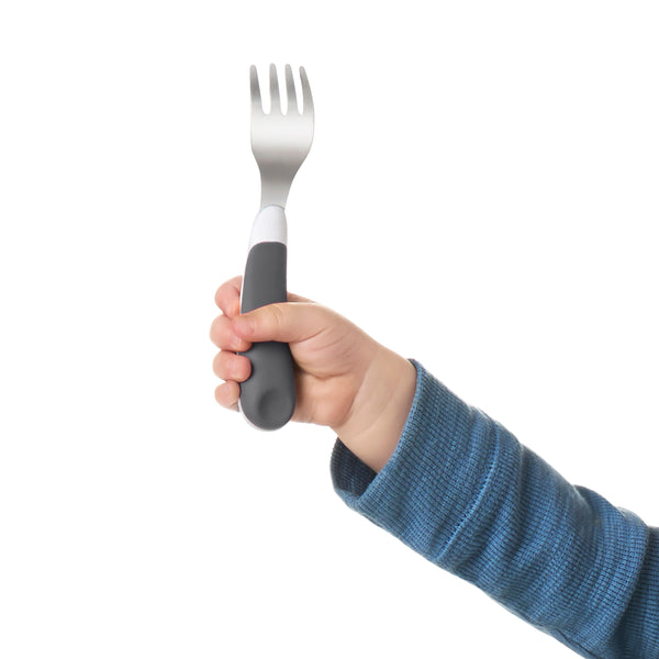 OXO Tot On the Go Fork And Spoon Set - Grey