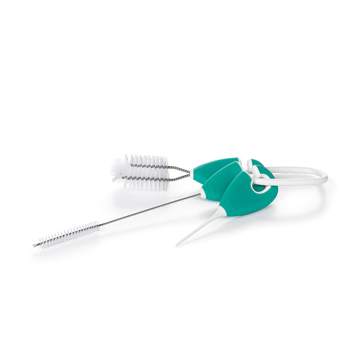 Oxo Tot On the Go Straw & Sippy Cup Top Cleaning Set - Teal