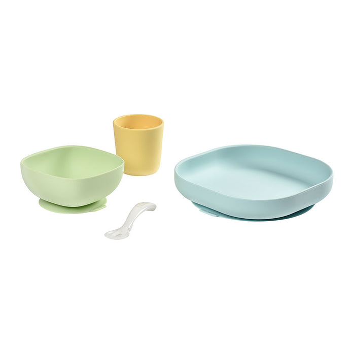 Beaba Silicone Suction Meal Set - Yellow