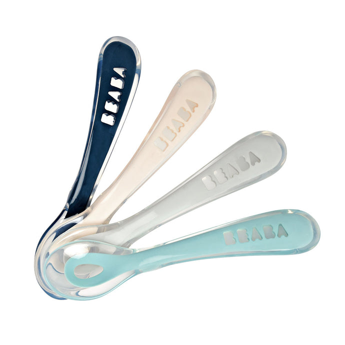 Beaba 2nd Age Soft Silicone Spoons (Set of 4) - Dark Blue