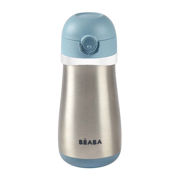Beaba Stainless Steel Spout Bottle 350ml - Blue