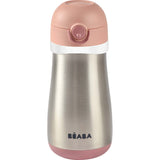 Beaba Stainless Steel Spout Bottle 350ml - Pink