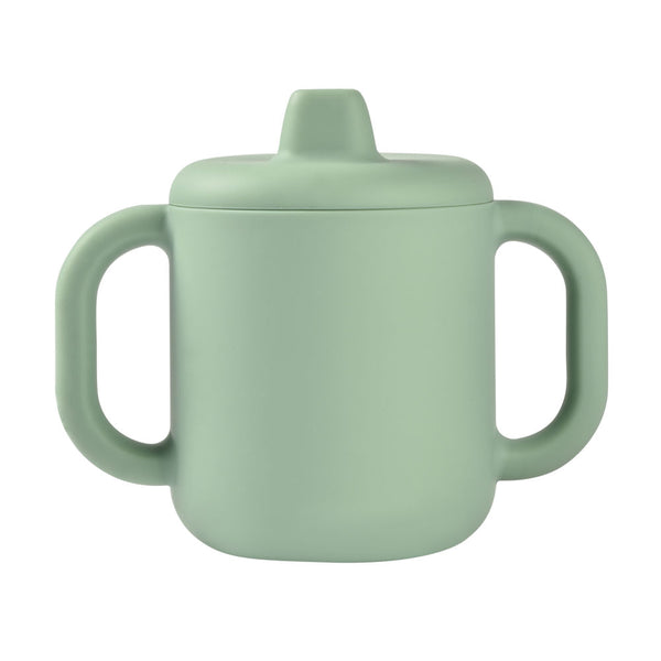 Beaba Silicone Learning Cup with Spout Lid - Sage Green