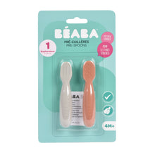 Load image into Gallery viewer, Beaba Silicone Pre-Spoons 2 Pack - Terracotta/Velvet Grey
