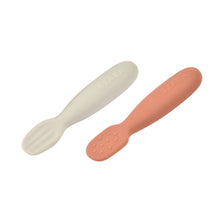 Load image into Gallery viewer, Beaba Silicone Pre-Spoons 2 Pack - Terracotta/Velvet Grey
