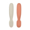 Beaba Silicone Pre-Spoons 2 Pack - Terracotta/Velvet Grey