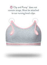 Load image into Gallery viewer, Bravado Designs Clip And Pump Hands-Free Nursing Bra Accessory - Sustainable - Dove Heather With Dusted Peony L
