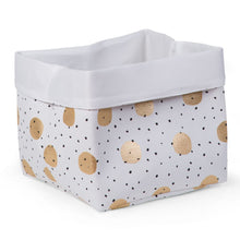 Load image into Gallery viewer, Childhome Canvas Storage Basket - White Gold Dots - 32x32x29CM
