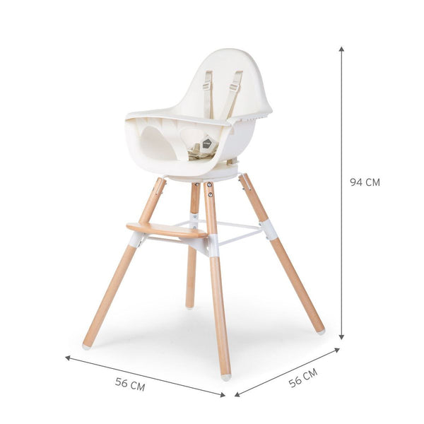 Childhome Evolu One.80° High Chair - Natural White