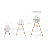 Childhome Evolu One.80° High Chair - Natural White