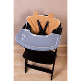 Childhome Lambda 3 Baby High Chair + Feeding Tray - Black
