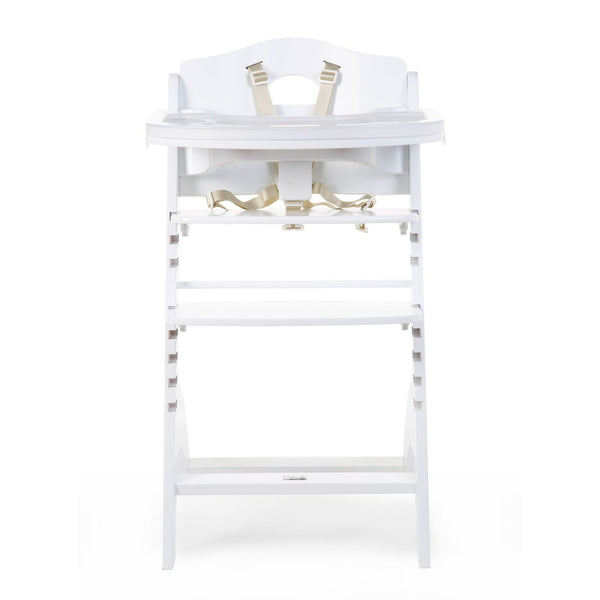 Childhome Lambda 3 Baby High Chair + Feeding Tray - White
