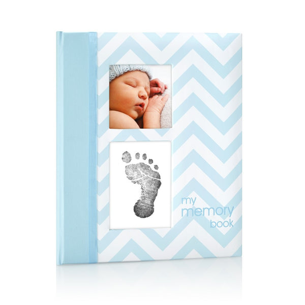 Pearhead Blue Chevron Baby Book (1)