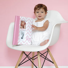 Load image into Gallery viewer, Pearhead Pink Chevron Baby Book (2)
