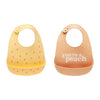 Pearhead Silicone Bib Set of 2 - Youre a Peach