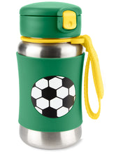 Load image into Gallery viewer, Skip Hop Spark Style Stainless Steel Straw Bottle - Soccer
